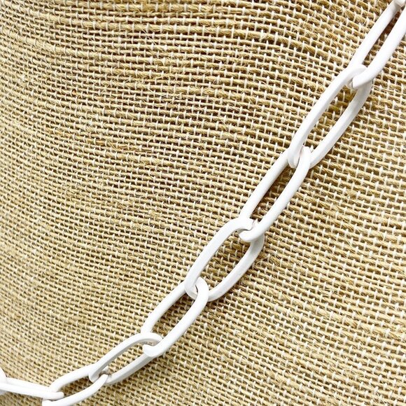White Paper Clip Chain Necklace Matte White - Picture 2 of 4